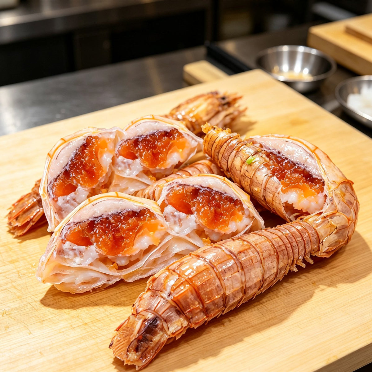 Fresh Mantis Shrimp With Roe
