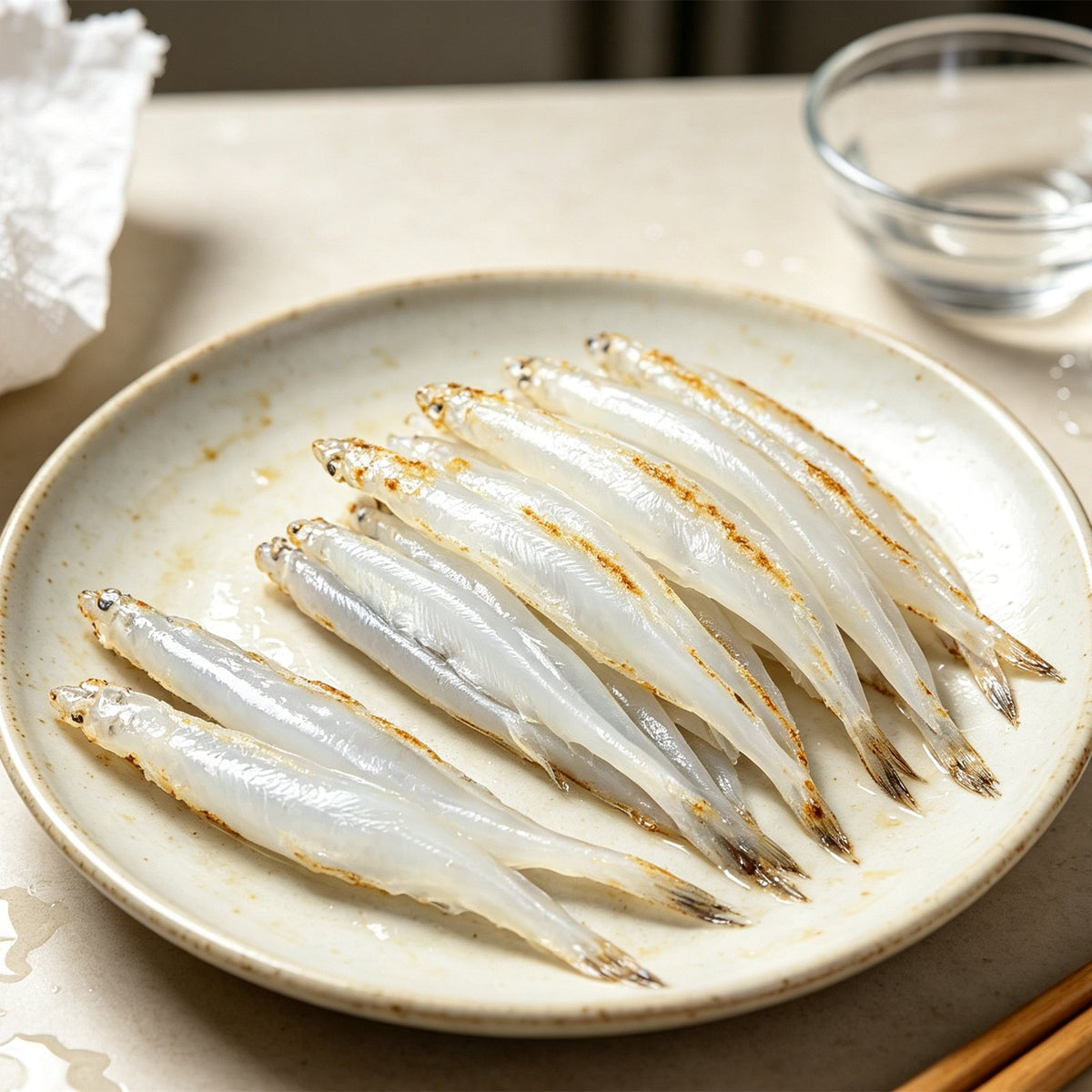 Fresh Small Translucent Icefish Whitebait