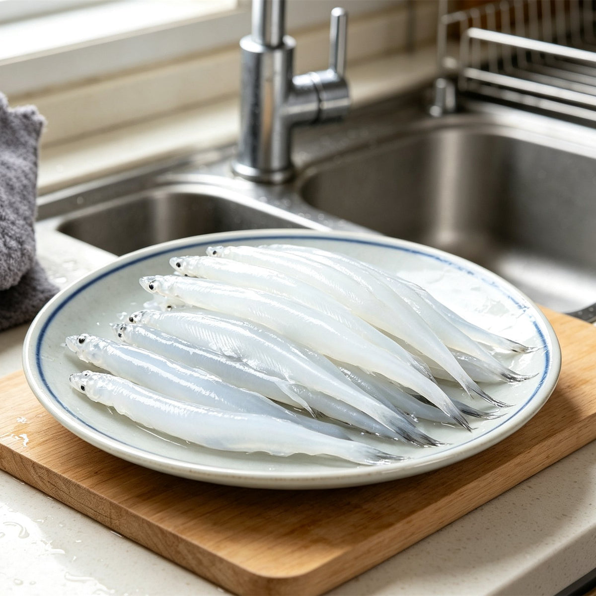 Fresh Small Translucent Icefish Whitebait