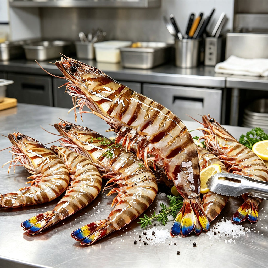 Fresh Large Striped Tiger Prawns