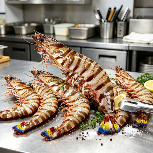 Fresh Large Striped Tiger Prawns