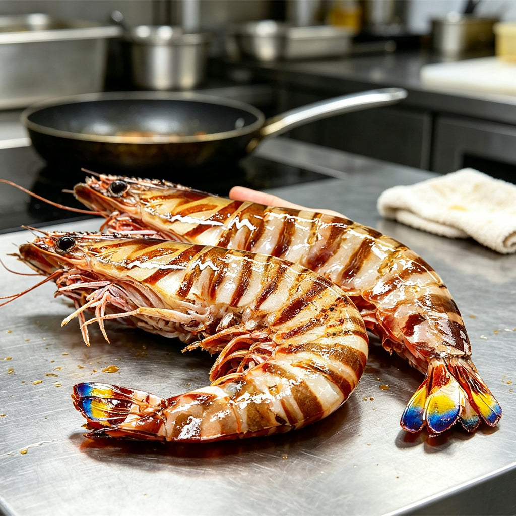 Fresh Large Striped Tiger Prawns